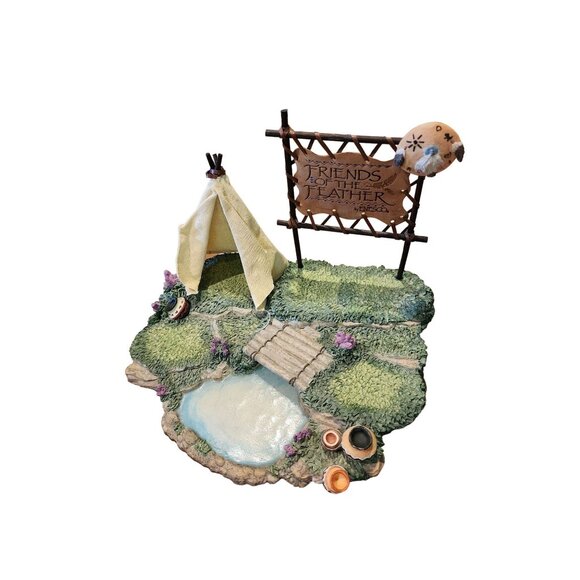 Friends Of The Feather Enesco Figurine display With Teepee & Pond - Picture 2 of 6